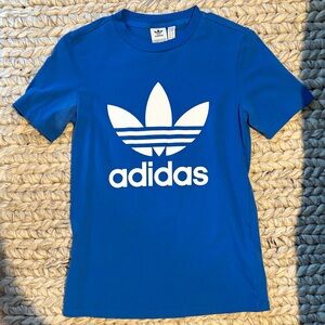 Adidas Kids Royal Blue Tee with White Logo